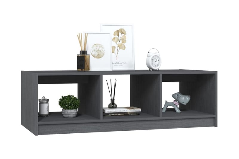 Soffbord grå 110x50x34 cm massiv furu - Grå - Möbler - Bord & matgrupper - Soffbord