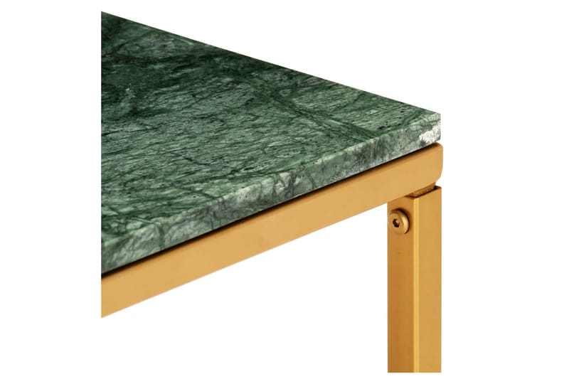 Soffbord grön 60x60x35 cm äkta sten med marmorstruktur - Grön - Soffbord