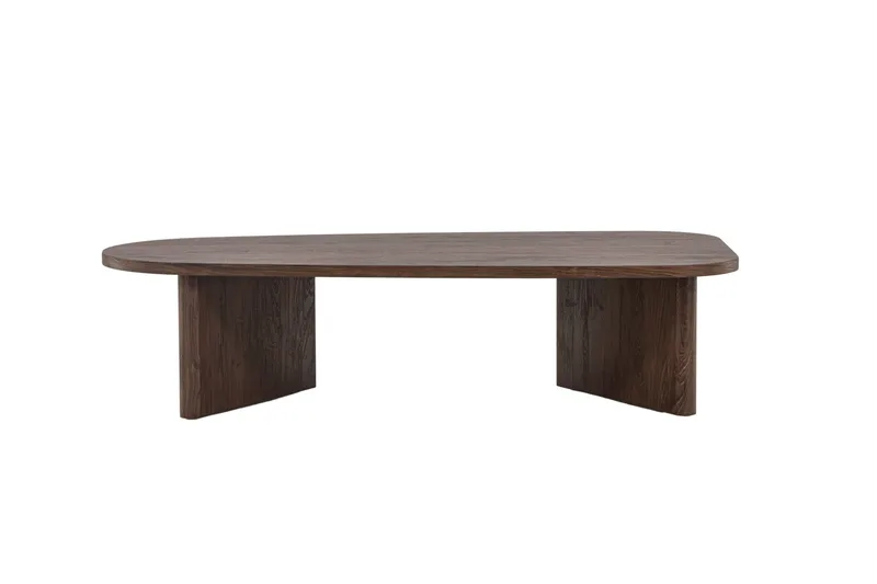 Grönvik Ovalt Soffbord 130x65 cm - Mörkbrunt / Valnöt / Trä - Möbler - Bord & matgrupper - Soffbord