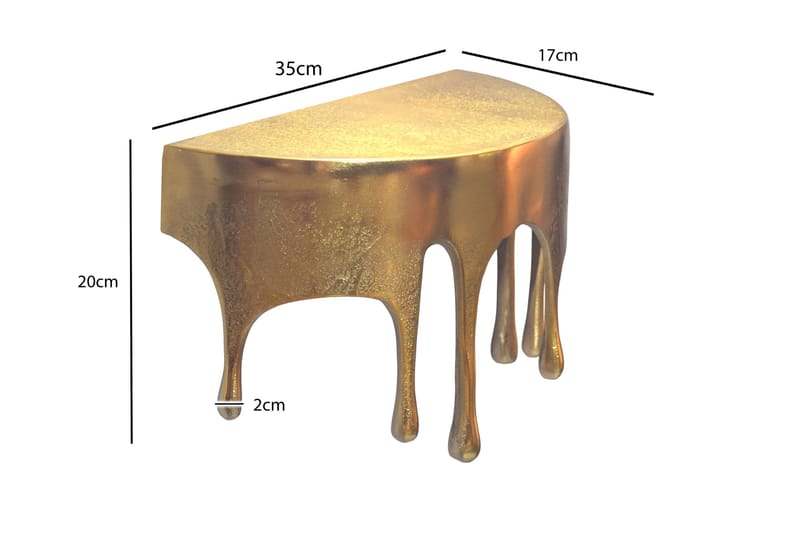 Grelan Vägghylla 35 cm i aluminium med droppdesign - guld - Möbler - Bord & matgrupper - Soffbord - Kistbord