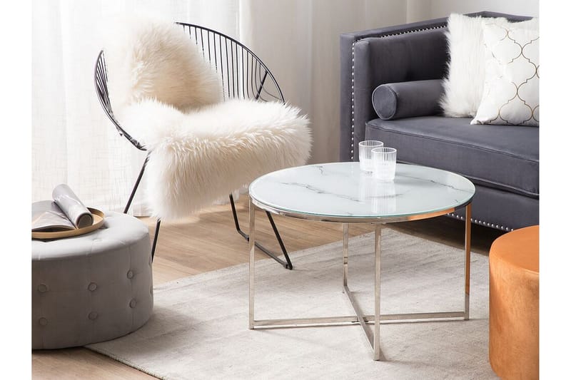 Gruenewald Soffbord Marmoreffekt - Vit - Möbler - Bord & matgrupper - Soffbord