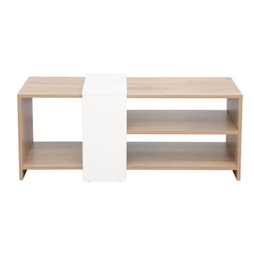 Soffbord Hannes 100x53x41,5 cm - Ljust rustikt trä / vit - Möbler - Bord & matgrupper - Soffbord