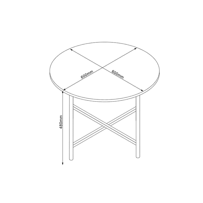 Soffbord Hannes 60x60x48 cm - rustik melamin - Möbler - Bord & matgrupper - Soffbord