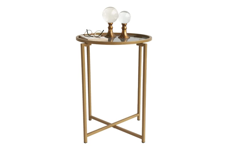 Hardinwre Soffbord 50 cm Runt 2-pack - Guld/Rökfärgat - Möbler - Bord & matgrupper - Soffbord