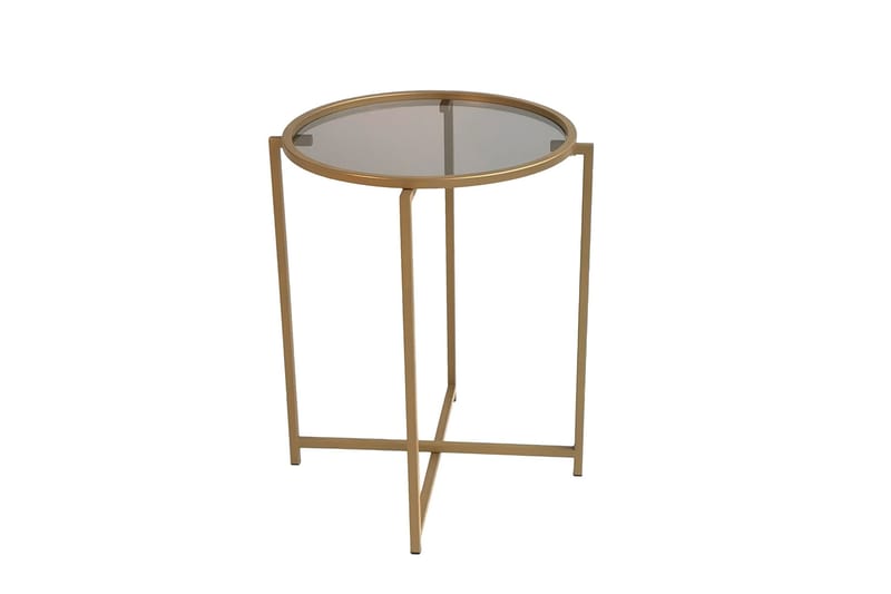 Hardinwre Soffbord 50 cm Runt 2-pack - Guld/Rökfärgat - Möbler - Bord & matgrupper - Soffbord