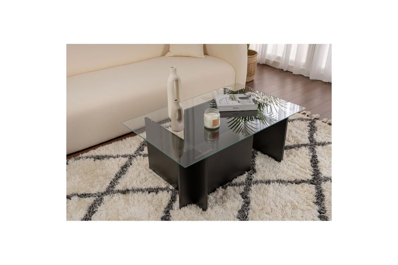 Soffbord Haruto Trä Svart - Trä Svart - Möbler - Bord & matgrupper - Soffbord