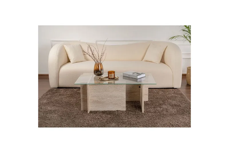 Soffbord Haruto Travertin - Travertin - Möbler - Bord & matgrupper - Soffbord