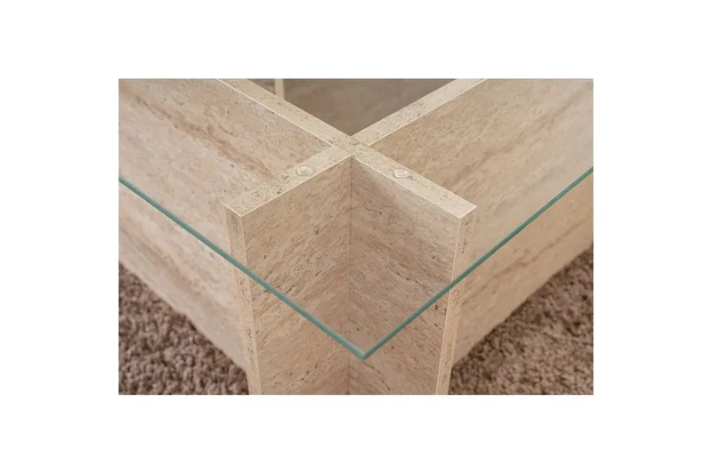 Soffbord Haruto Travertin - Travertin - Möbler - Bord & matgrupper - Soffbord