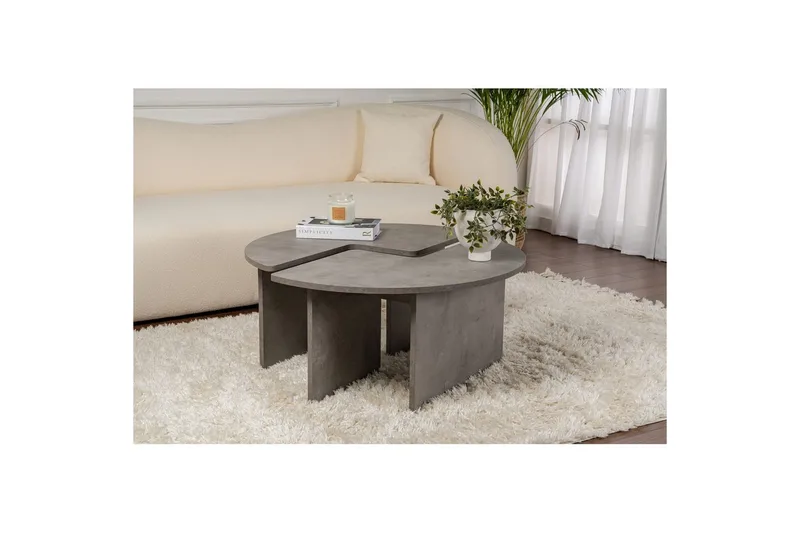 Soffbord Haruya Betonggrå - Betonggrå - Möbler - Bord & matgrupper - Soffbord