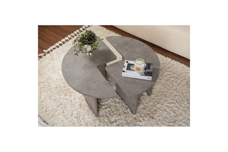 Soffbord Haruya Betonggrå - Betonggrå - Möbler - Bord & matgrupper - Soffbord