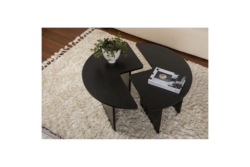 Soffbord Haruya Trä Svart - Trä Svart - Möbler - Bord & matgrupper - Soffbord