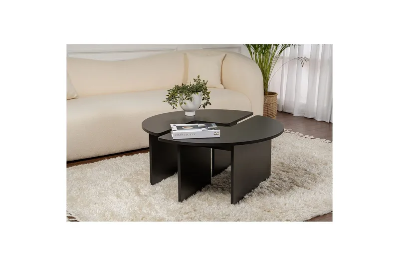 Soffbord Haruya Trä Svart - Trä Svart - Möbler - Bord & matgrupper - Soffbord
