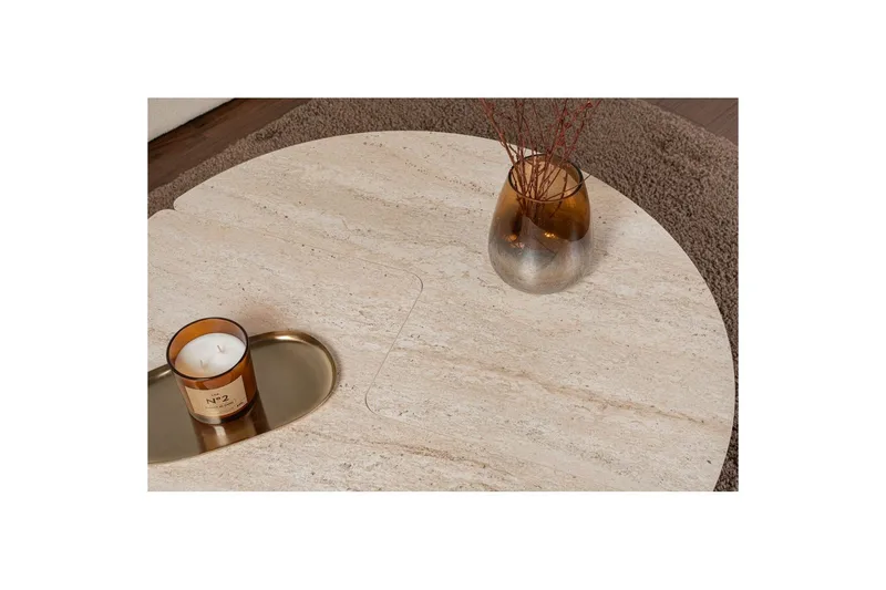 Soffbord Haruya Travertin - Travertin - Möbler - Bord & matgrupper - Soffbord