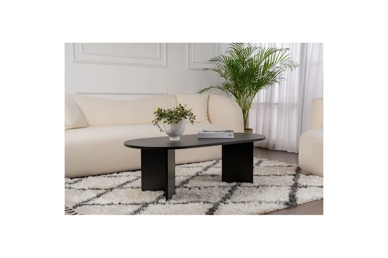 Soffbord Hasina Trä Svart - Trä Svart - Möbler - Bord & matgrupper - Soffbord