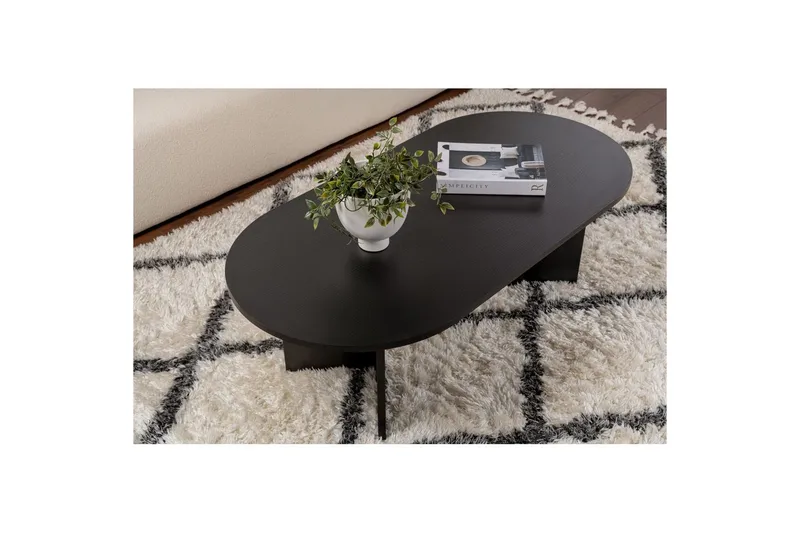 Soffbord Hasina Trä Svart - Trä Svart - Möbler - Bord & matgrupper - Soffbord