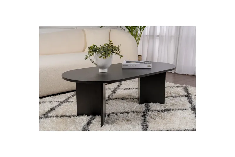 Soffbord Hasina Trä Svart - Trä Svart - Möbler - Bord & matgrupper - Soffbord