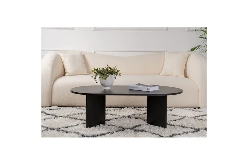 Soffbord Hasina Trä Svart - Trä Svart - Möbler - Bord & matgrupper - Soffbord
