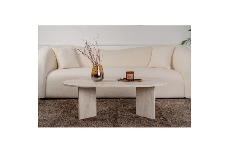 Soffbord Hasina Travertin - Travertin - Möbler - Bord & matgrupper - Soffbord
