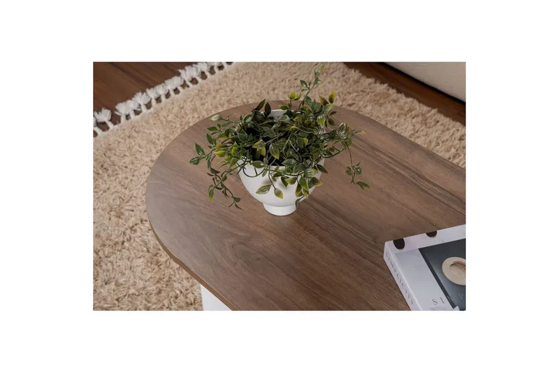 Soffbord Hasina Valnöt Vit - Valnöt Vit - Möbler - Bord & matgrupper - Soffbord