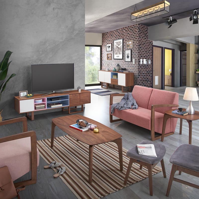 Soffbord Haydie 120x60x45 cm Valnöt - Brun - Möbler - Bord & matgrupper - Soffbord