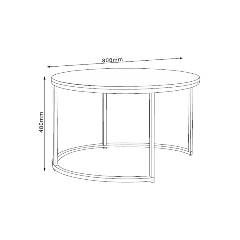 Soffbord Hedvig 2-delars set - Ask / svart - Möbler - Bord & matgrupper - Soffbord