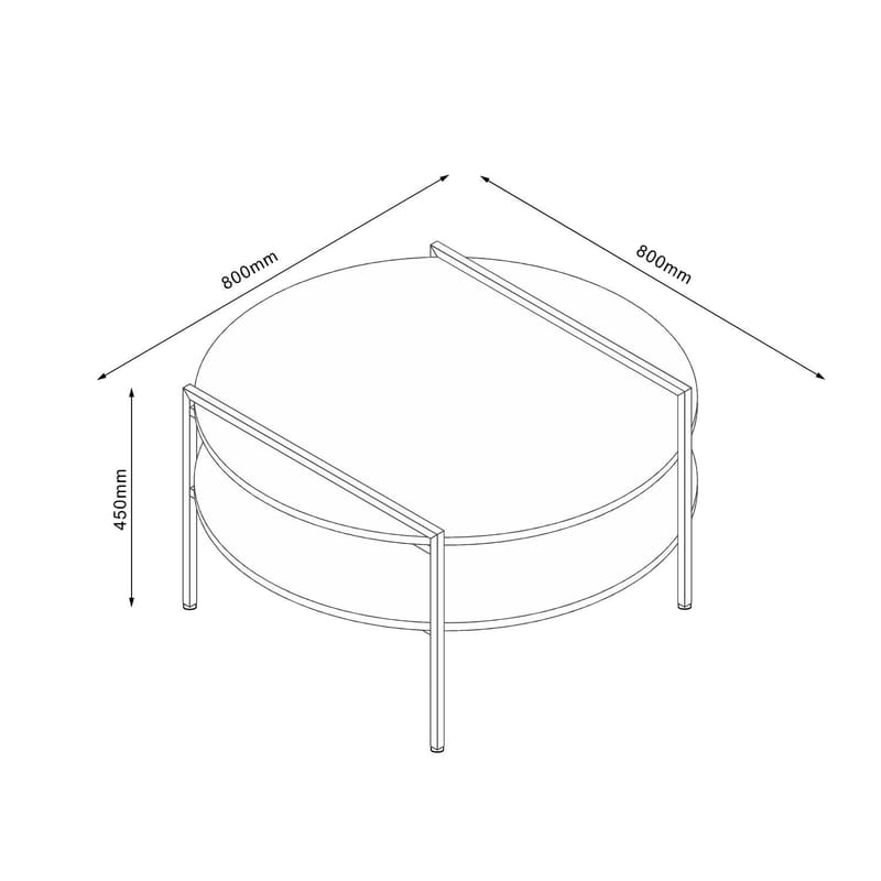 Soffbord Hedvig 80x80x45 cm - Ask / svart - Möbler - Bord & matgrupper - Soffbord