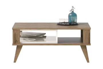 Hejde Soffbord 90 cm med Förvaring Hylla - Brun/Vit - Möbler - Bord & matgrupper - Soffbord