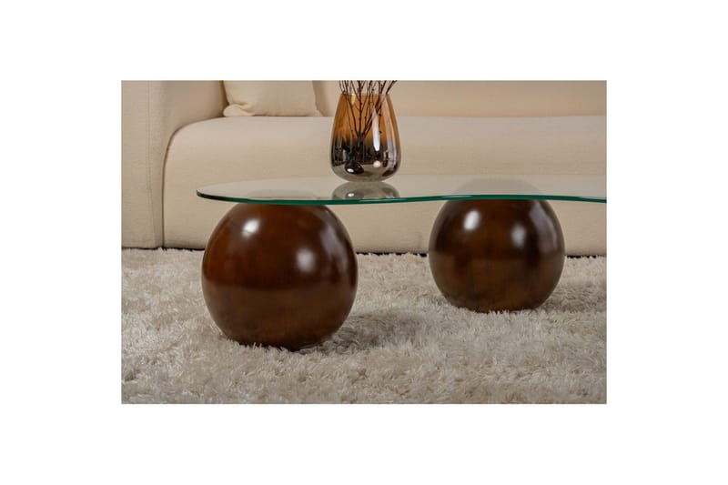 Soffbord Homitis Soffbord Jaromere Valnöt / Transparent Medium Colored Wood,Flerfärgad, undefined