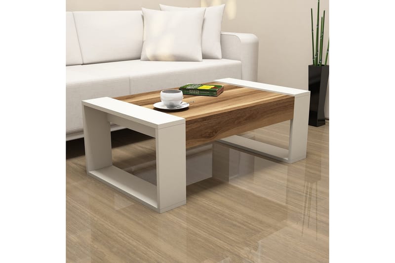 Hommaz Soffbord 102 cm - Valnötsbrun/Krämvit - Möbler - Bord & matgrupper - Soffbord