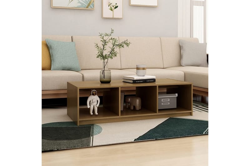 Soffbord honungbrun 110x50x34 cm massiv furu - Brun - Möbler - Bord & matgrupper - Soffbord