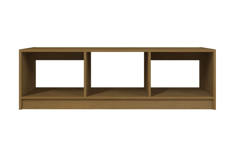 Soffbord honungbrun 110x50x34 cm massiv furu - Brun - Soffbord