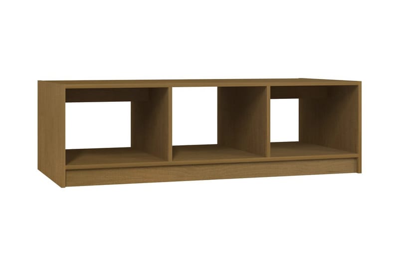 Soffbord honungbrun 110x50x34 cm massiv furu - Brun - Soffbord