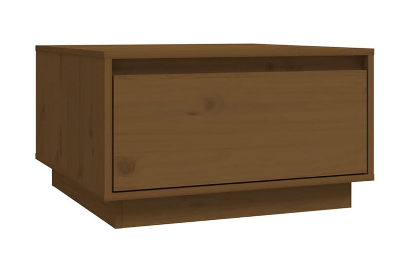 Soffbord honungsbrun 55x56x32 cm massiv furu - Brun - Soffbord