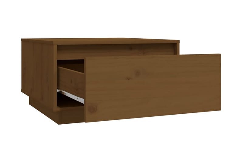 Soffbord honungsbrun 55x56x32 cm massiv furu - Brun - Soffbord