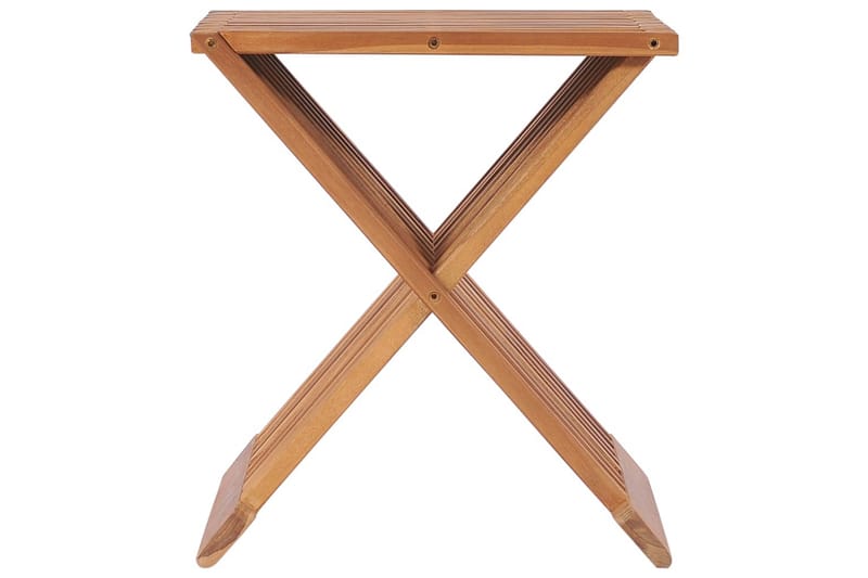 Hopfällbar pall 40x32x45 cm massiv teak - Brun - Soffbord