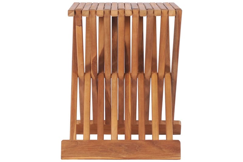 Hopfällbar pall 40x32x45 cm massiv teak - Brun - Soffbord