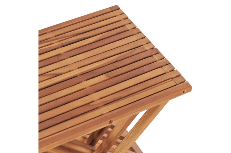 Hopfällbar pall 40x32x45 cm massiv teak - Brun - Möbler - Bord & matgrupper - Soffbord