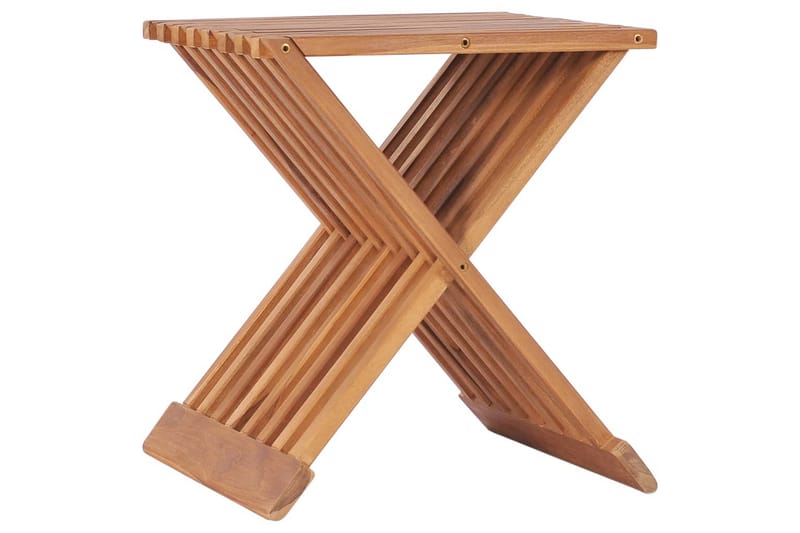 Hopfällbar pall 40x32x45 cm massiv teak - Brun - Möbler - Bord & matgrupper - Soffbord