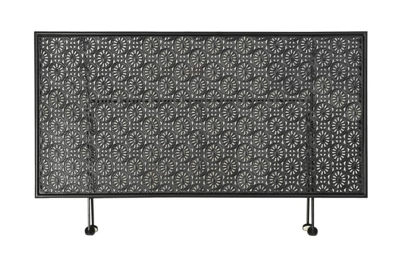 Hopfällbart soffbord vintage stil metall 100x50x45 cm svart - Svart - Soffbord