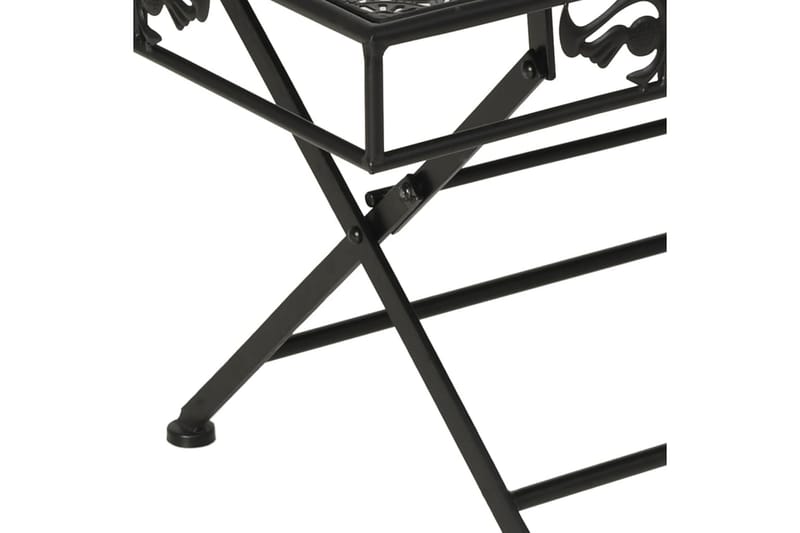 Hopfällbart soffbord vintage stil metall 100x50x45 cm svart - Svart - Möbler - Bord & matgrupper - Soffbord