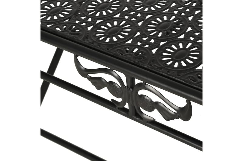 Hopfällbart soffbord vintage stil metall 100x50x45 cm svart - Svart - Soffbord