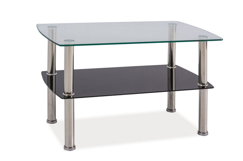 Hospers Soffbord 75 cm - Glas/Silver - Soffbord