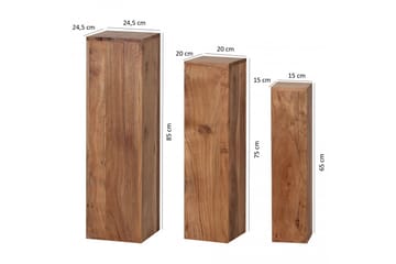 Houman Satsbord 25 cm 3 Bord - Akacia - Möbler - Bord & matgrupper - Soffbord