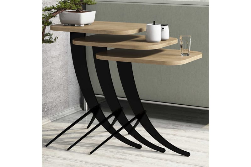 Hovdane Satsbord 45 cm 3 Bord - Brun - Möbler - Bord & matgrupper - Soffbord