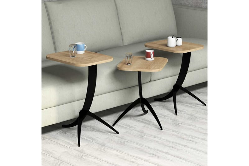 Hovdane Satsbord 45 cm 3 Bord - Brun - Möbler - Bord & matgrupper - Soffbord