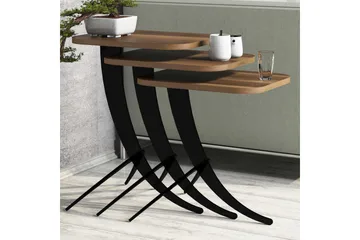 Hovdane Satsbord 45 cm 3 Bord - Mörkbrun - Möbler - Bord & matgrupper - Soffbord