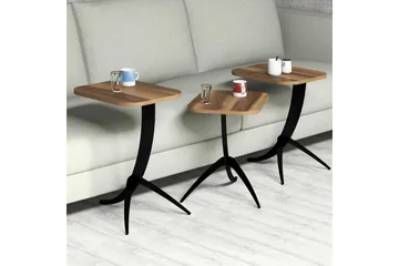 Hovdane Satsbord 45 cm 3 Bord - Mörkbrun - Möbler - Bord & matgrupper - Soffbord