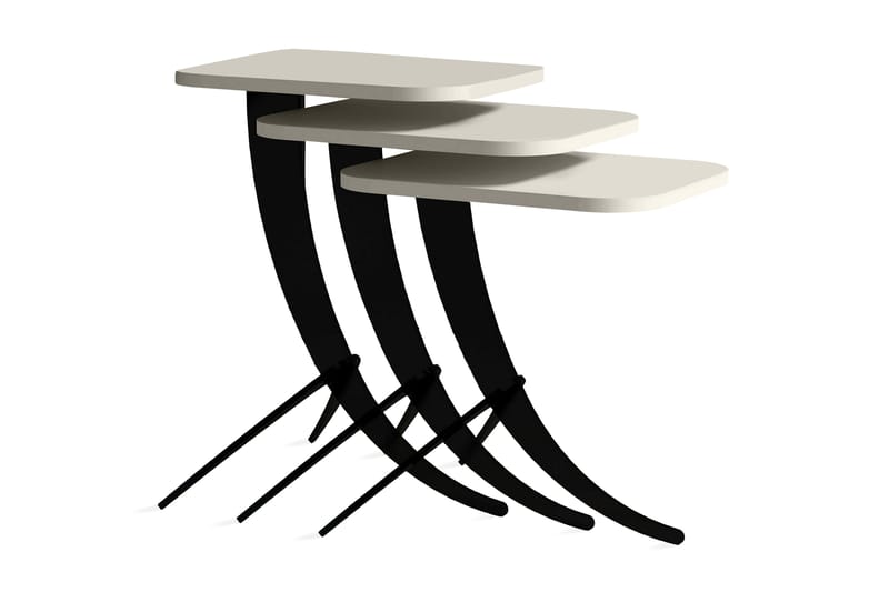Hovdane Satsbord 45 cm 3 Bord - Vit - Möbler - Bord & matgrupper - Soffbord