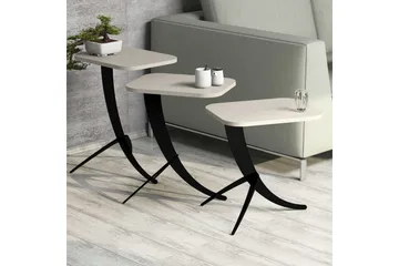 Hovdane Satsbord 45 cm 3 Bord - Vit - Möbler - Bord & matgrupper - Soffbord