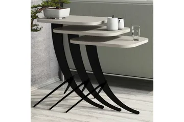 Hovdane Satsbord 45 cm 3 Bord - Vit - Möbler - Bord & matgrupper - Soffbord